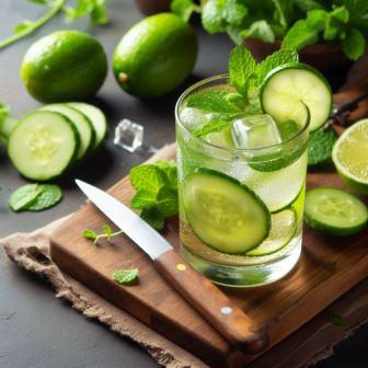 Pudina Special cucumber water